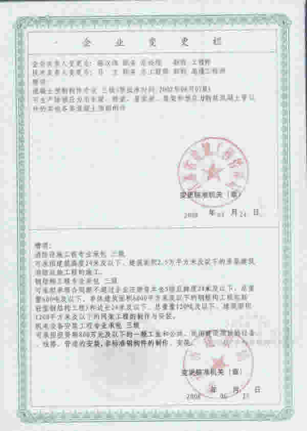 資質證書
